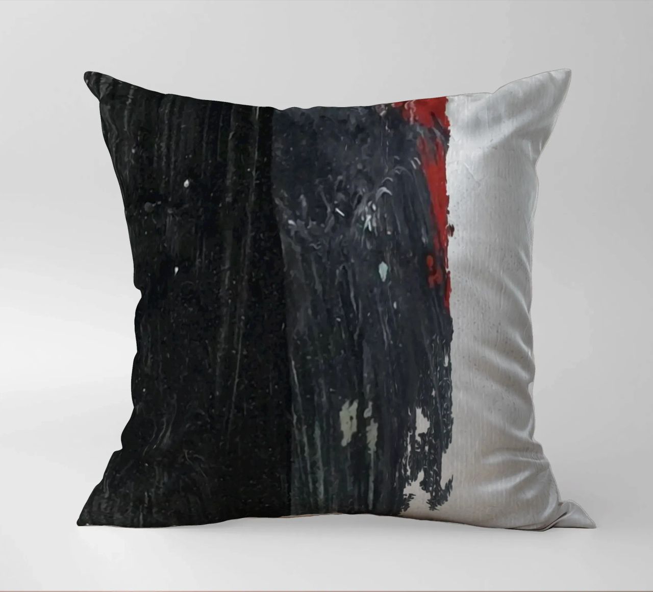 abstract texture black and red cuscino da vintageshop