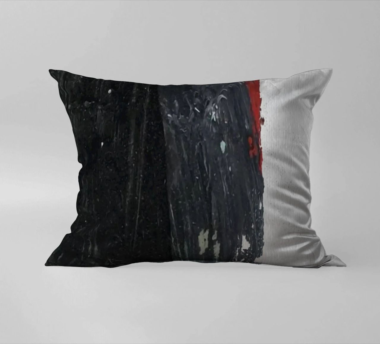 abstract texture black and red cuscino da vintageshop