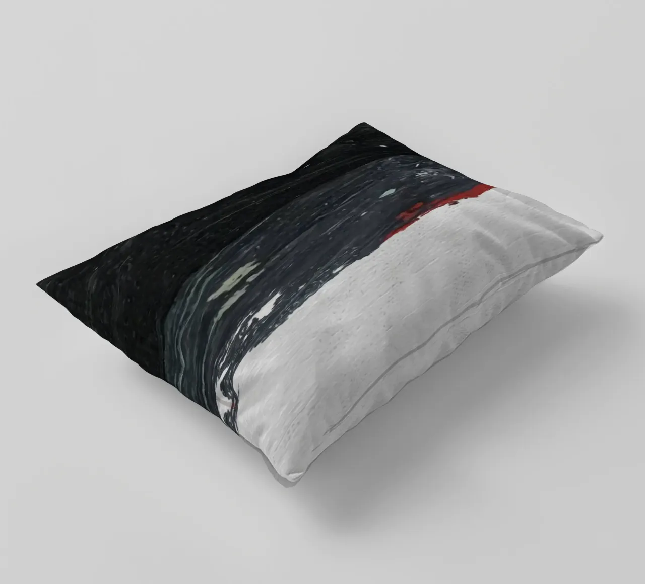 abstract texture black and red cojín de vintageshop