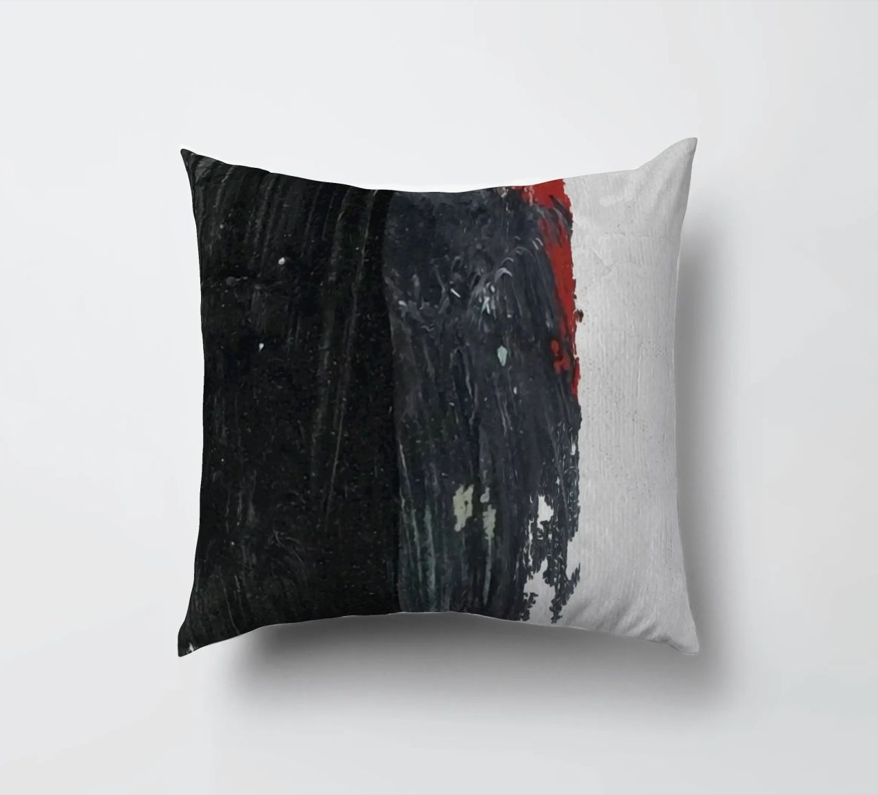 abstract texture black and red cuscino da vintageshop
