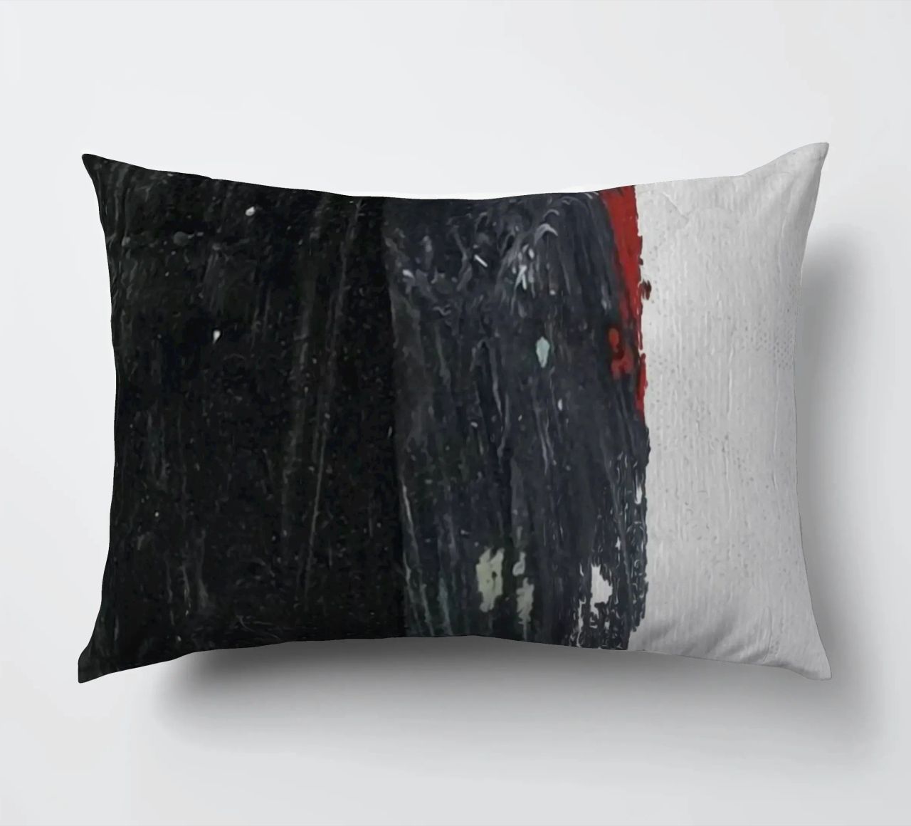 abstract texture black and red cuscino da vintageshop