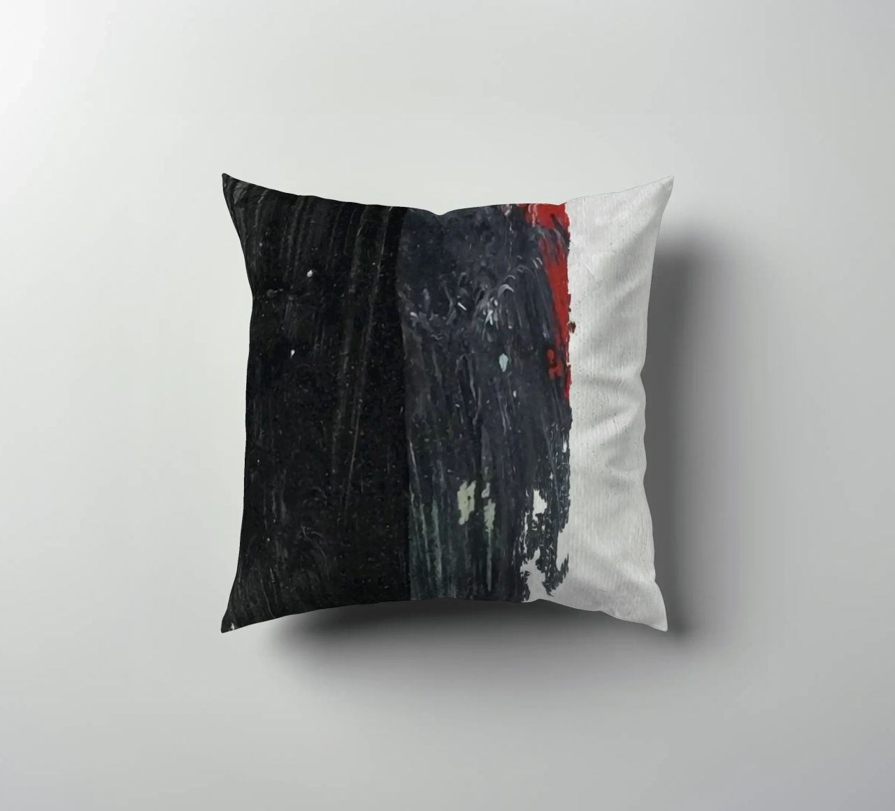 abstract texture black and red cuscino da vintageshop