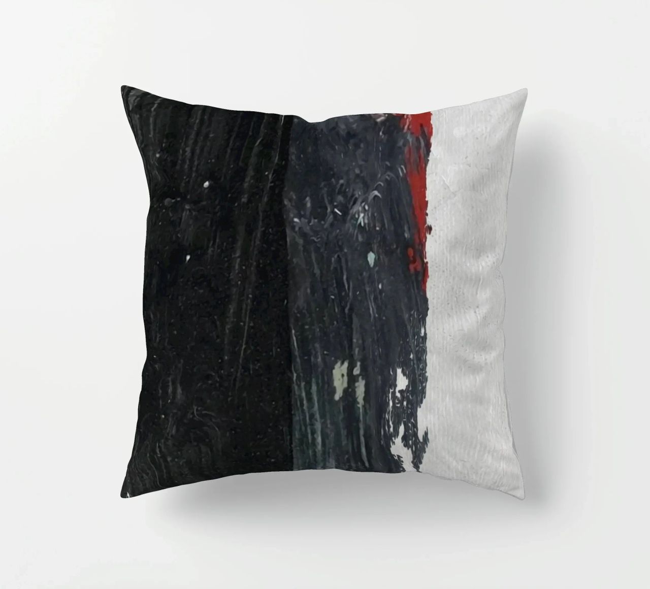 abstract texture black and red cuscino da vintageshop