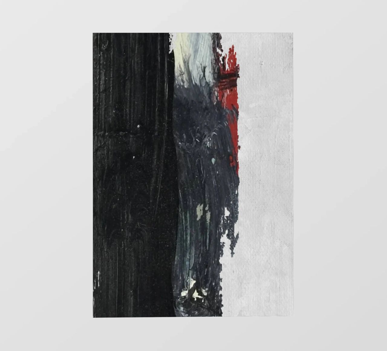 abstract texture black and red telo in pvc da vintageshop