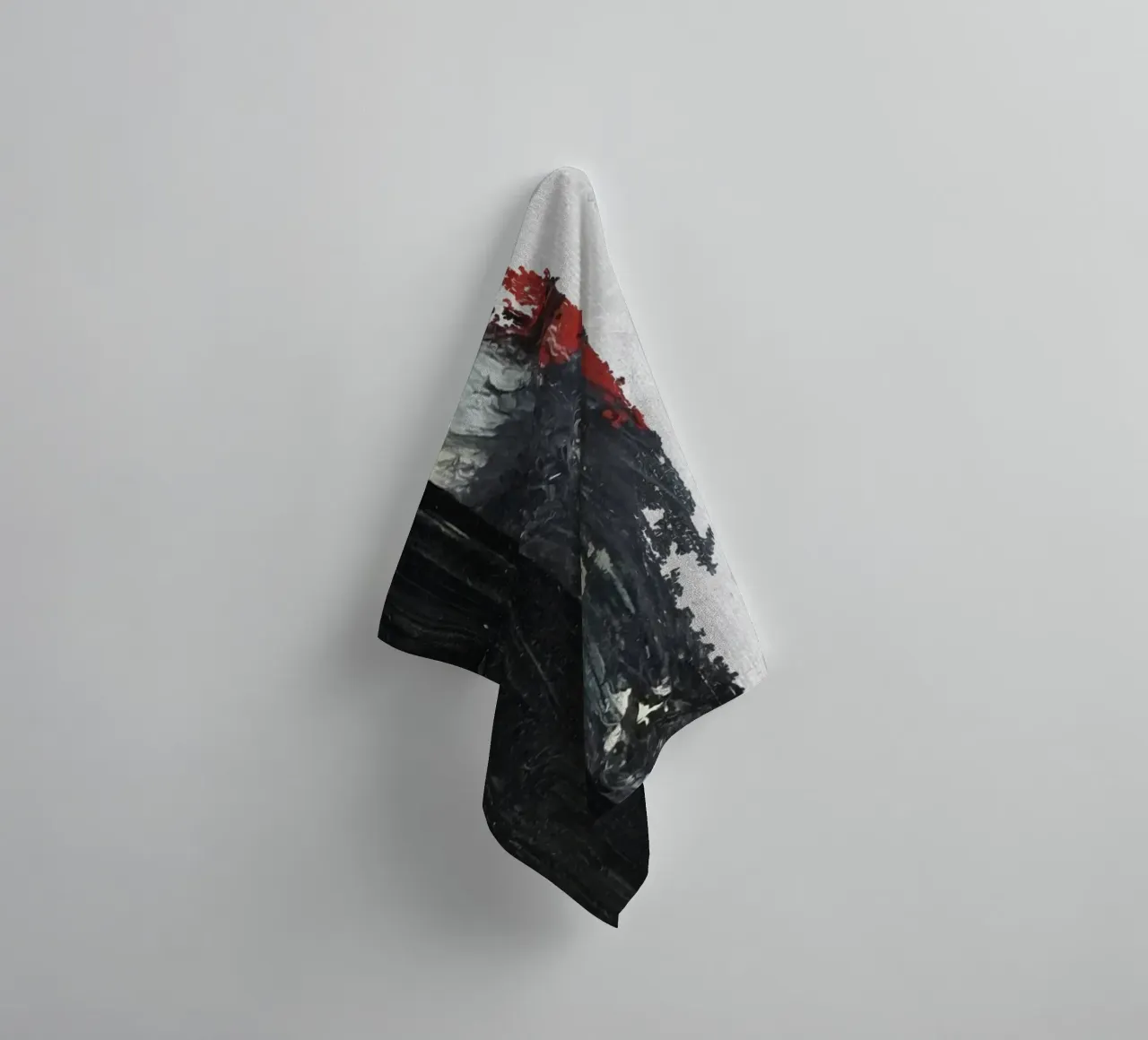 abstract texture black and red asciugamano da bagno da vintageshop