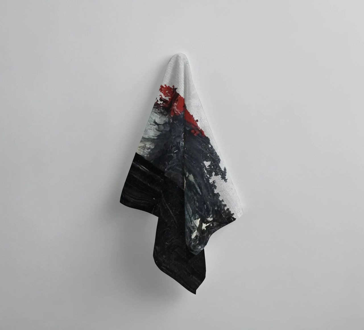 abstract texture black and red asciugamano da bagno da vintageshop