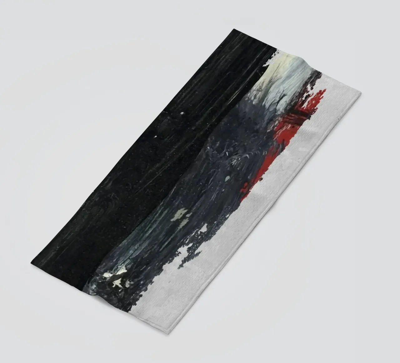 abstract texture black and red telo mare da vintageshop