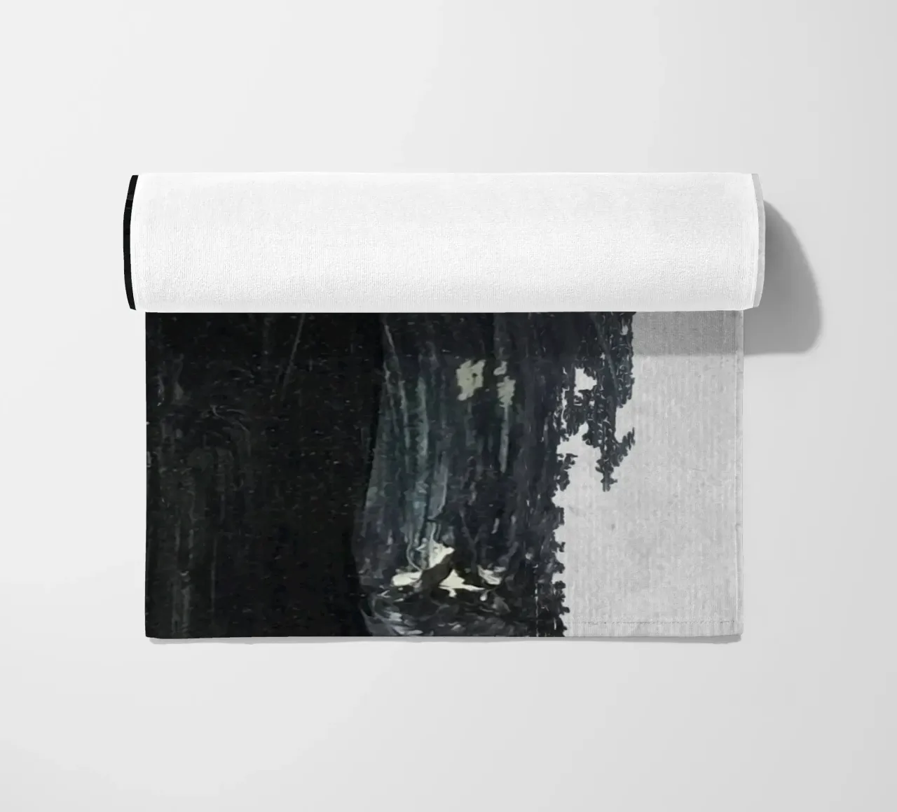 abstract texture black and red telo mare da vintageshop