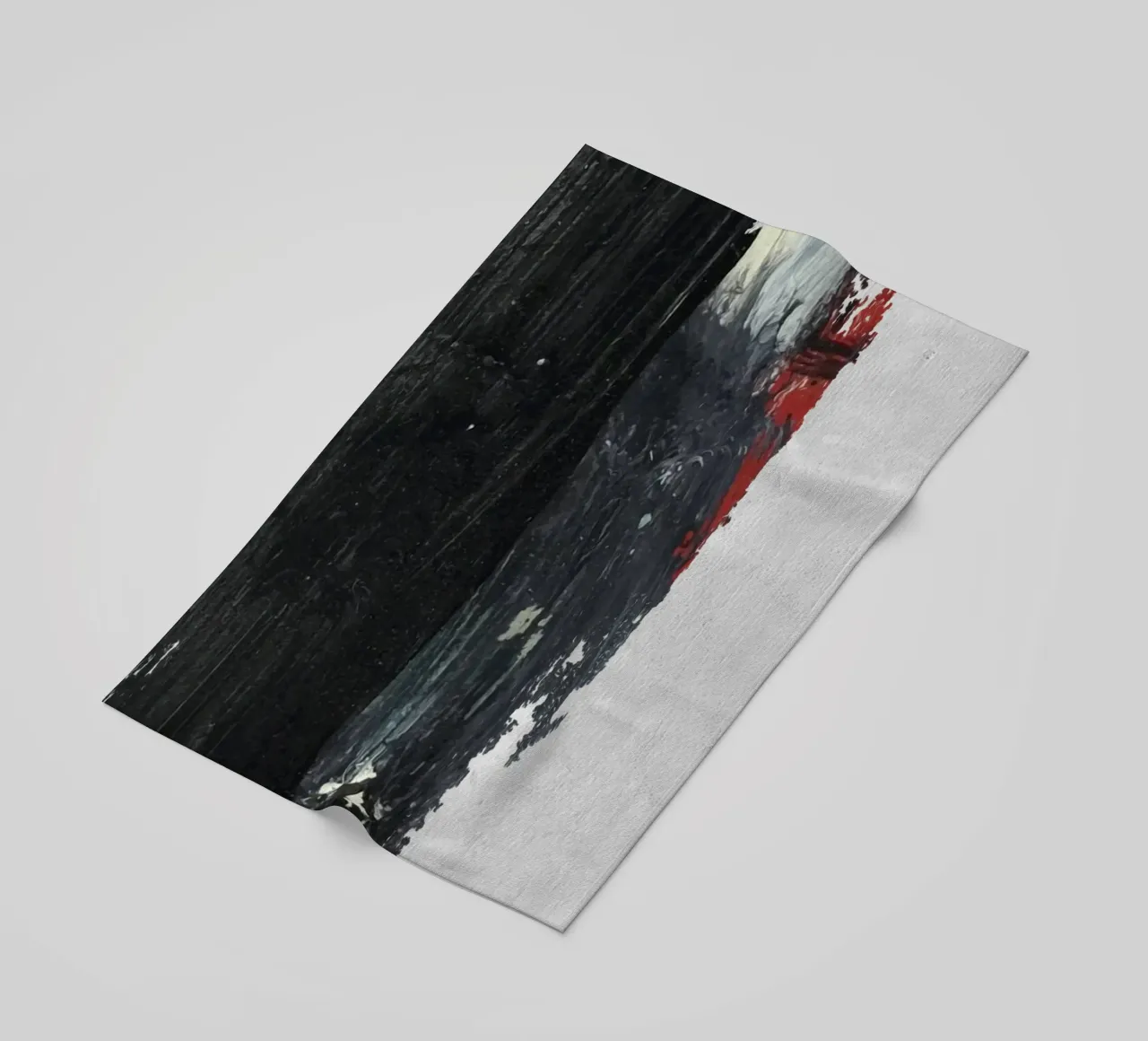 abstract texture black and red telo mare da vintageshop