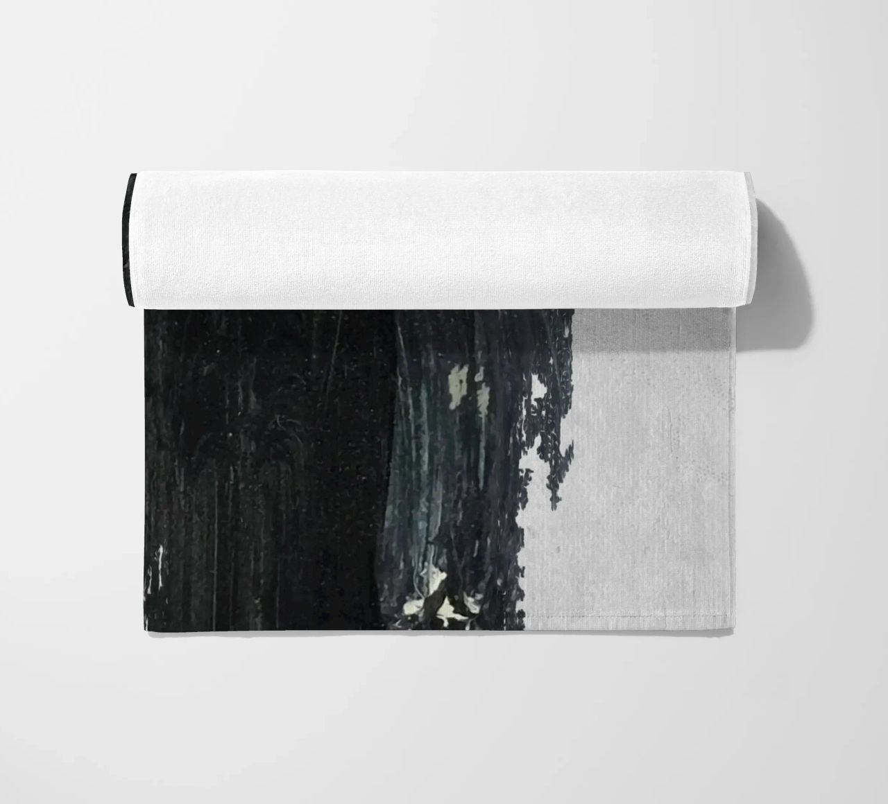 abstract texture black and red telo mare da vintageshop