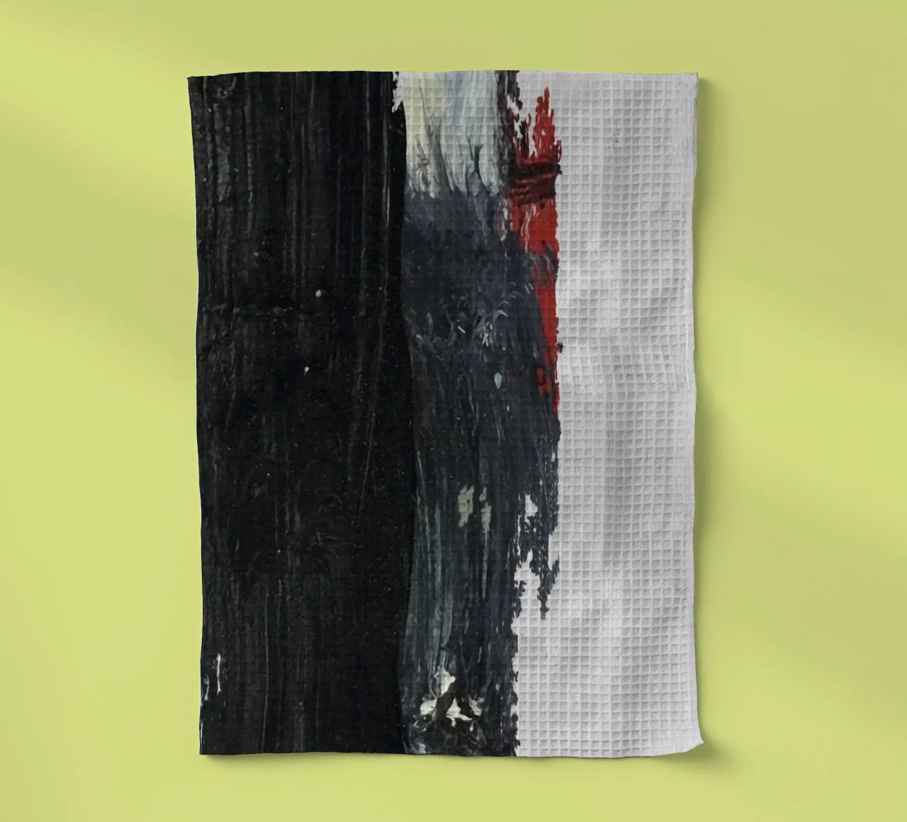 abstract texture black and red canovaccio da cucina da vintageshop