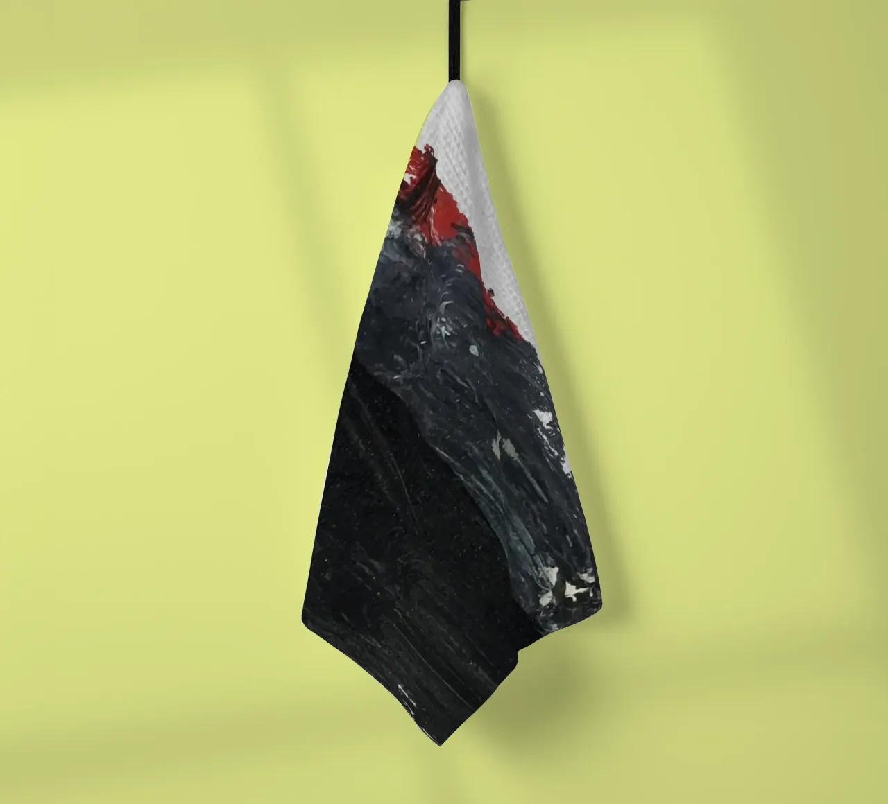 abstract texture black and red torchon de vintageshop