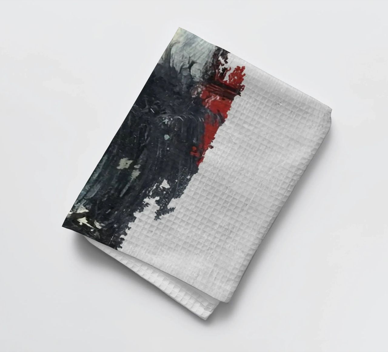 abstract texture black and red canovaccio da cucina da vintageshop