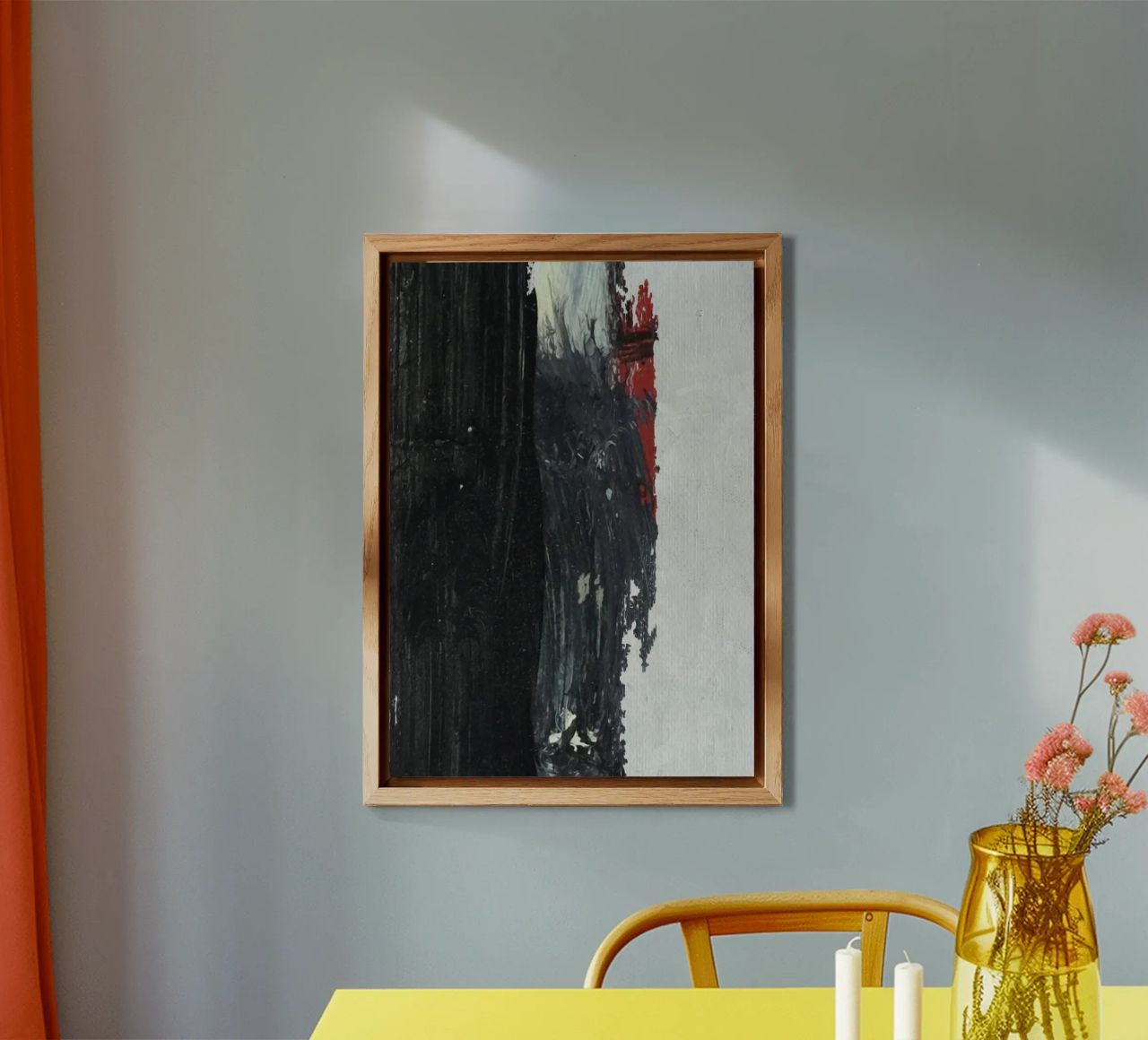 abstract texture black and red alluminio dibond da vintageshop
