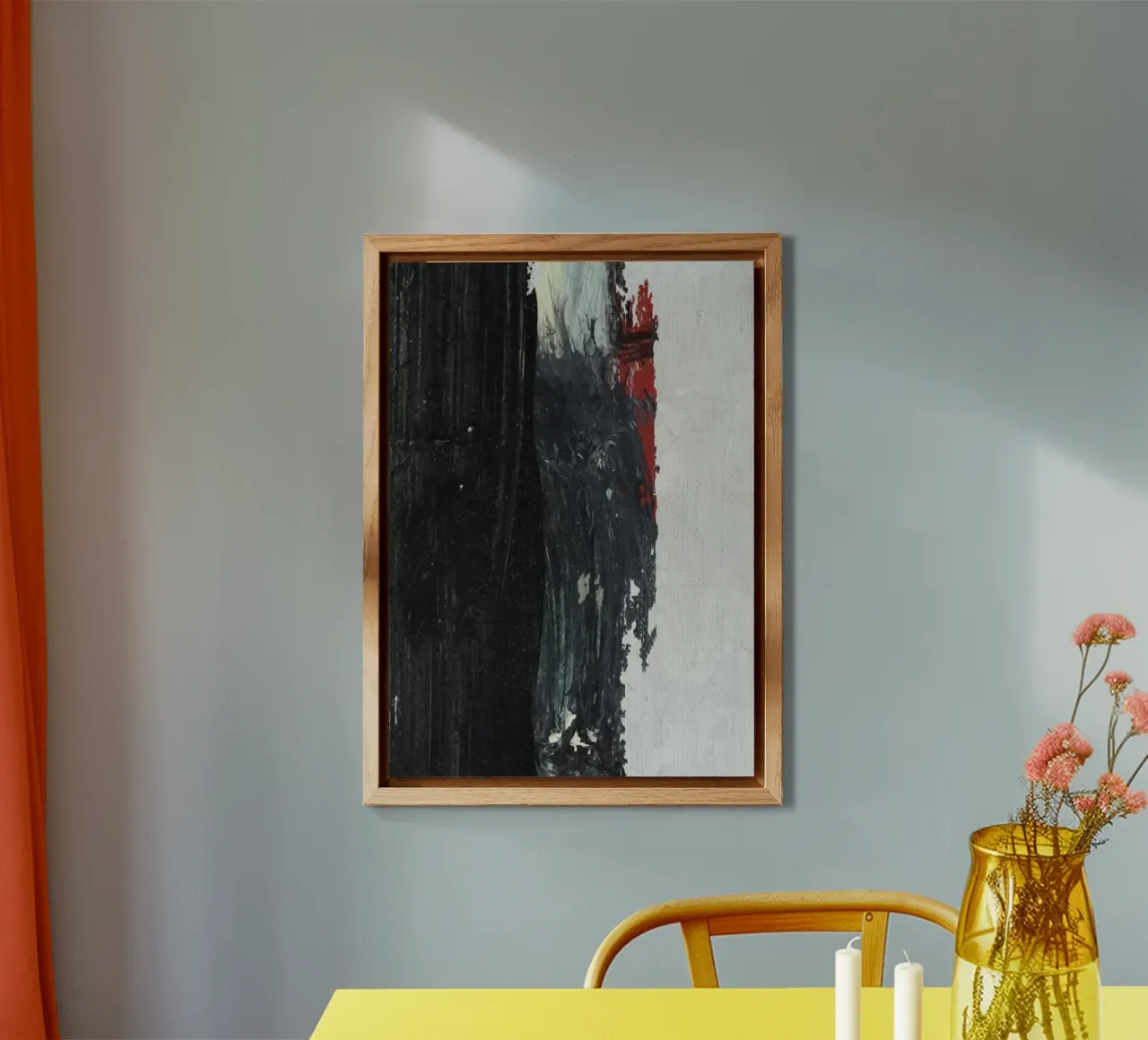 abstract texture black and red pannello forex da vintageshop