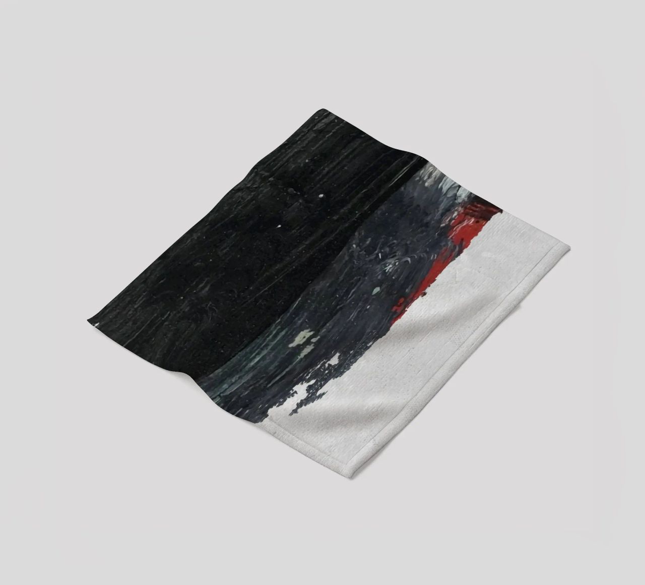 abstract texture black and red coperta in pile da vintageshop