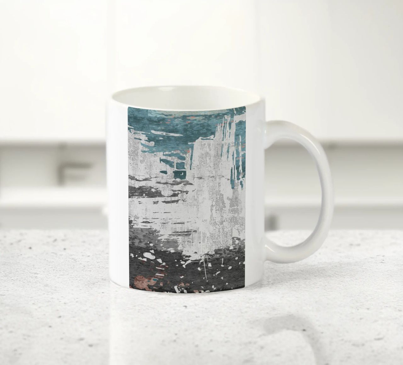 abstract texture splash tazza in ceramica da vintageshop