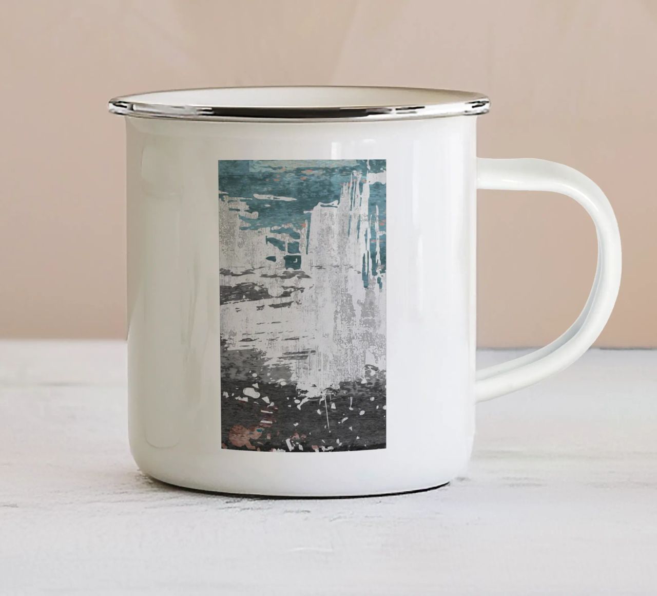 abstract texture splash tazza in smalto da vintageshop