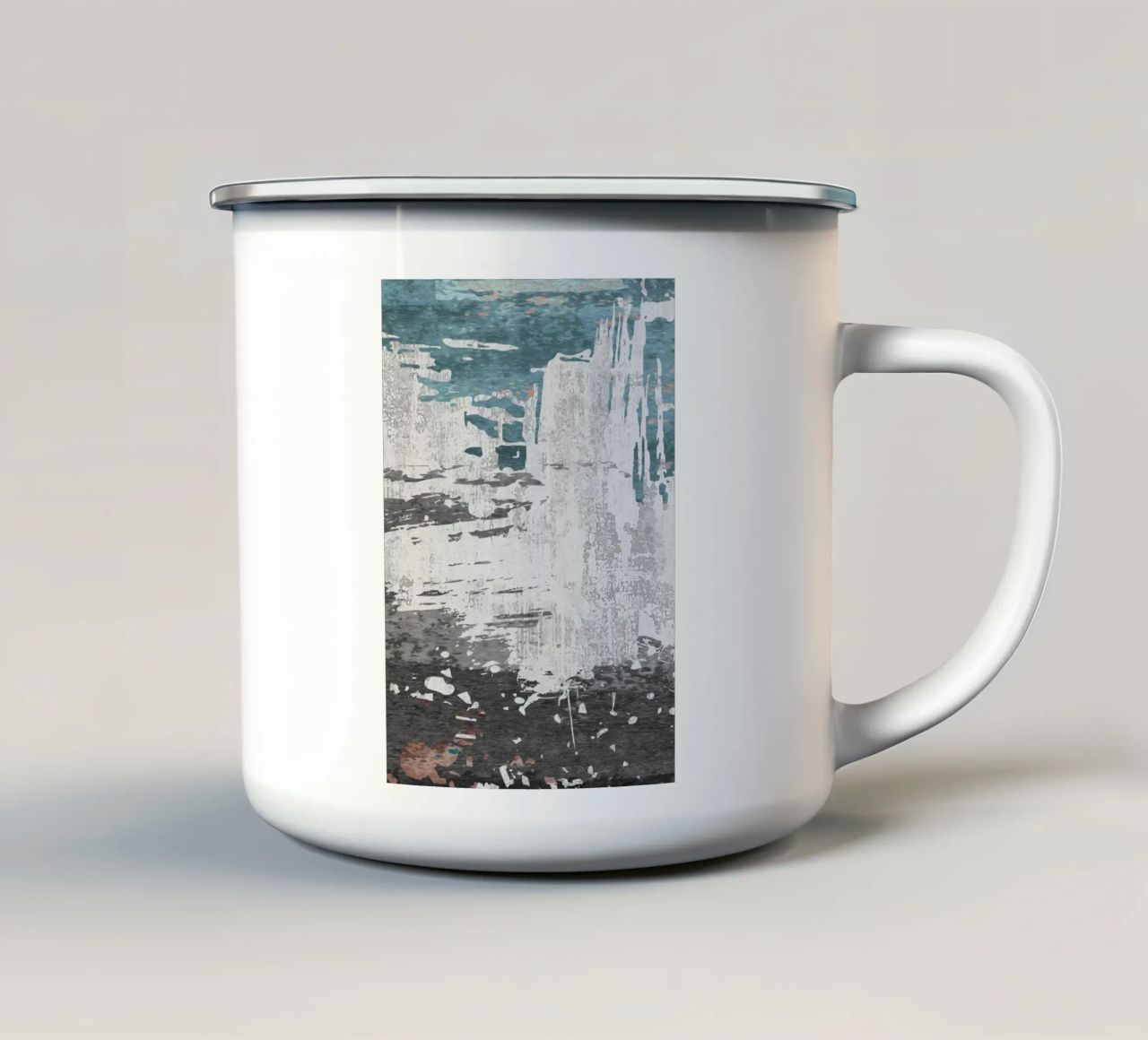 abstract texture splash tazza in smalto da vintageshop