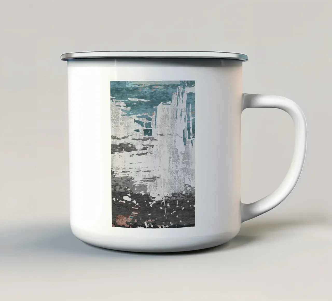 abstract texture splash mug en émail de vintageshop