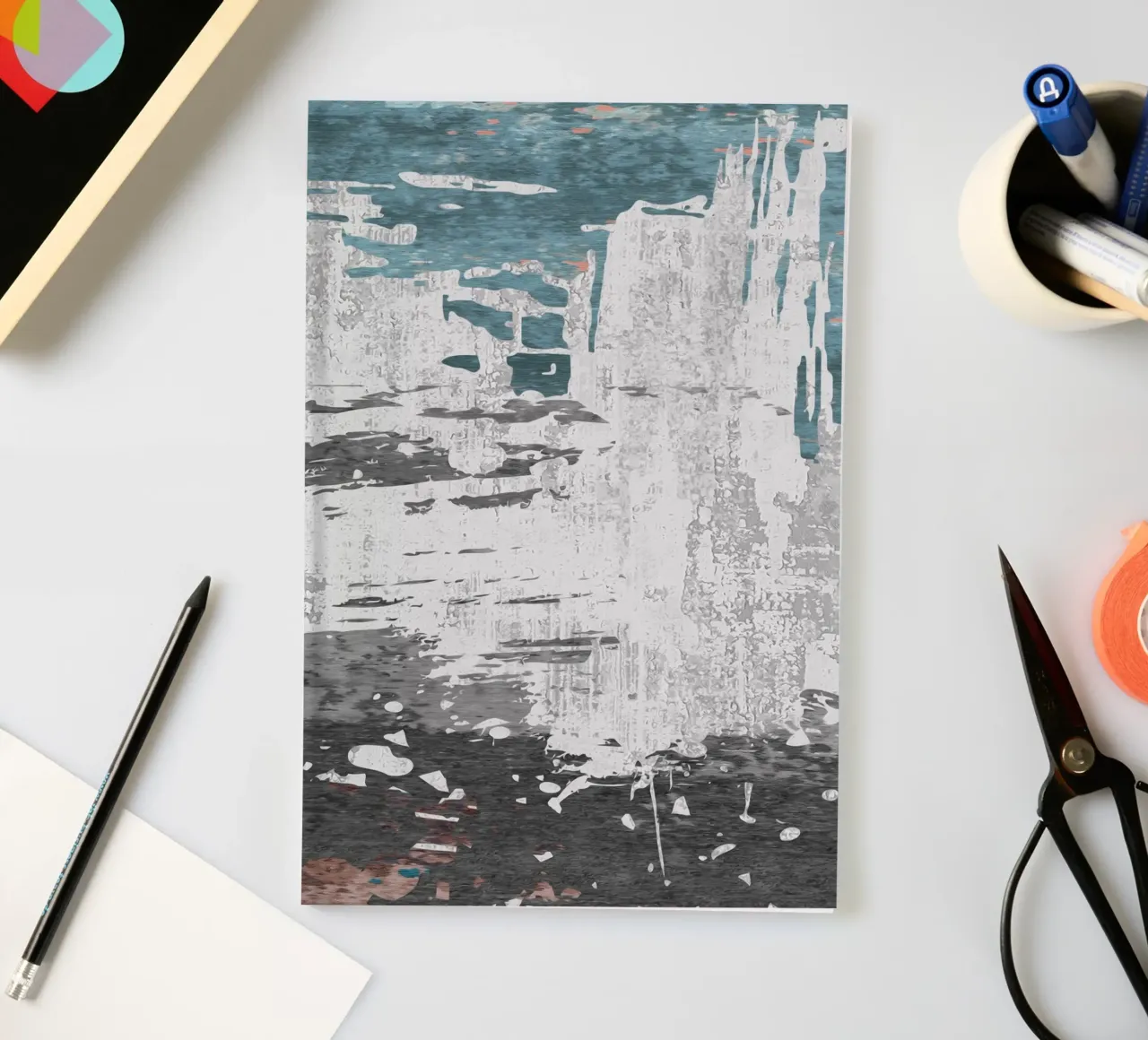 abstract texture splash notebook by vintageshop