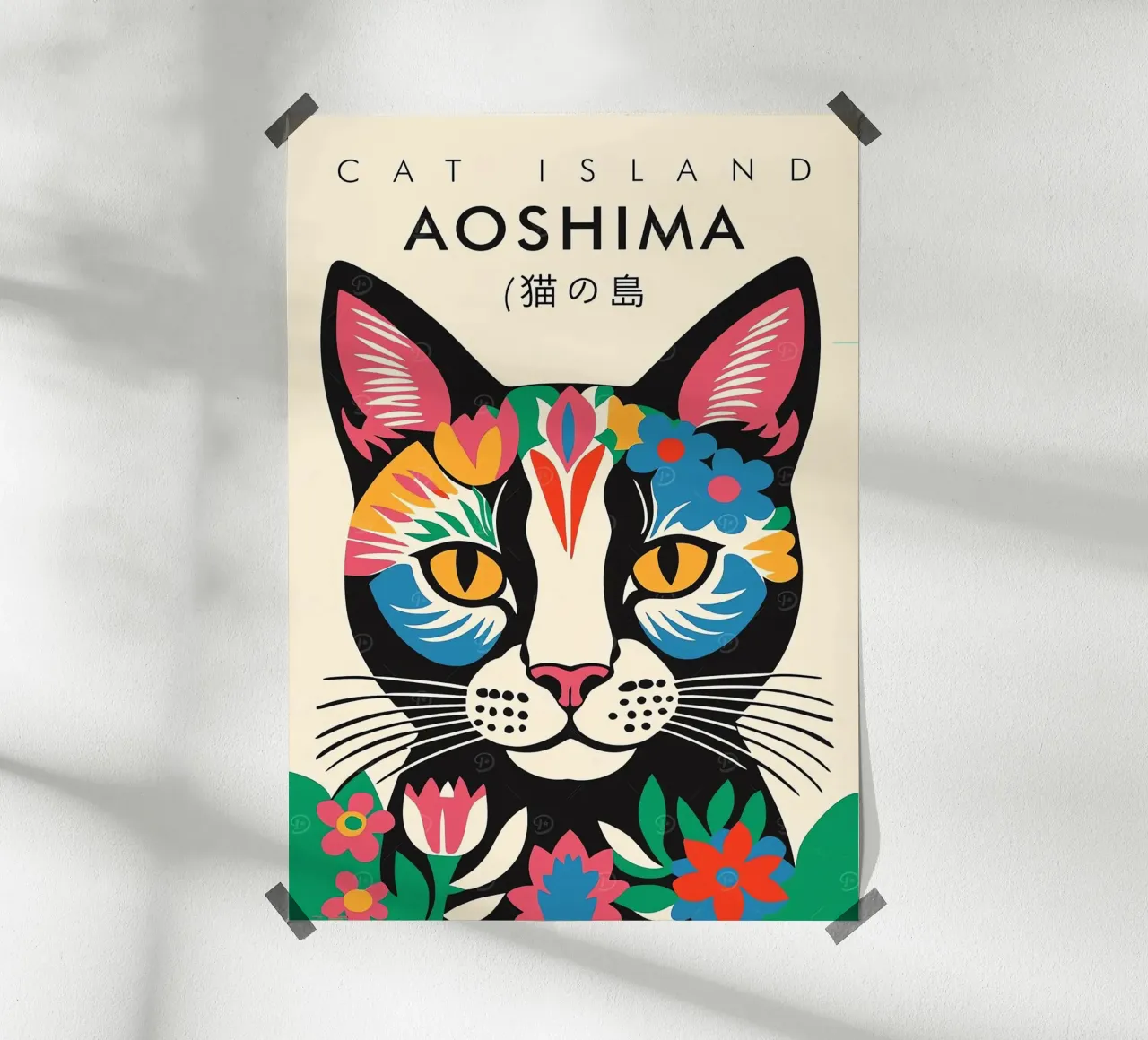 Isola dei gatti Aoshima poster da Arjun