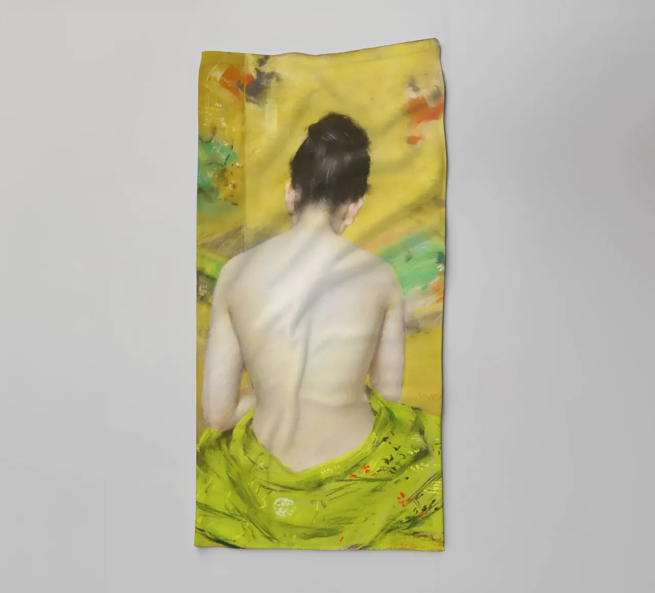 Studio del colore della carne e dell'oro di William Merritt Chase asciugamano da bagno da Venus Art