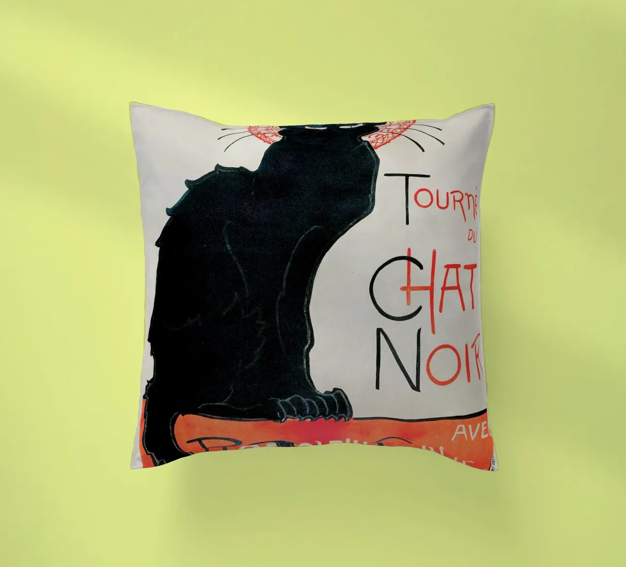 "Tournée du Chat Noir" di Théophile Alexandre Steinlen cuscino da Art History