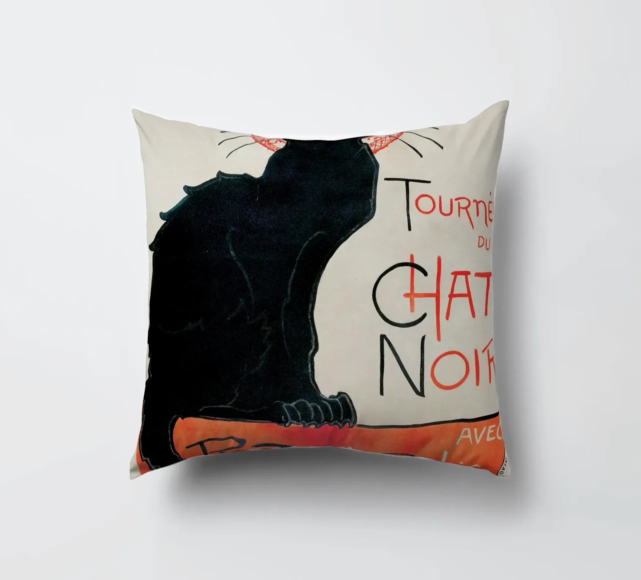 "Tournée du Chat Noir" di Théophile Alexandre Steinlen cuscino da Art History