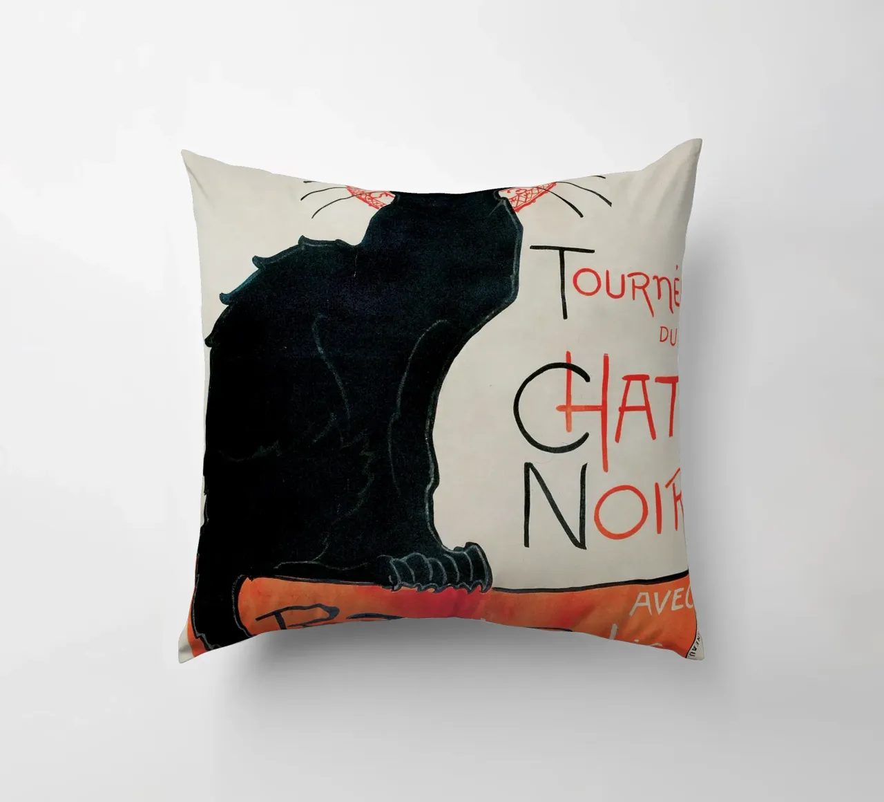 "Tournée du Chat Noir" di Théophile Alexandre Steinlen cuscino da Art History