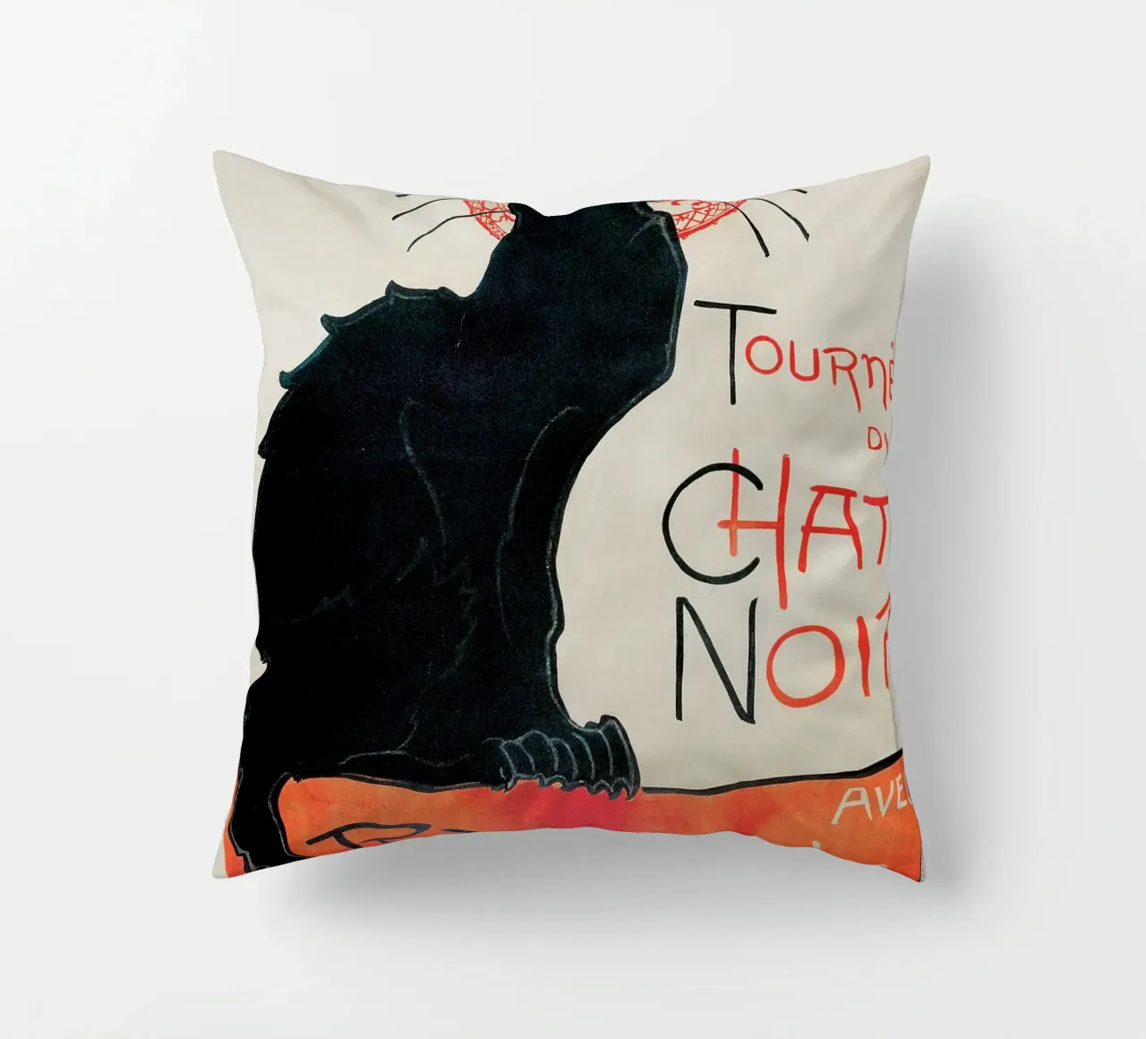 "Tournée du Chat Noir" di Théophile Alexandre Steinlen cuscino da Art History