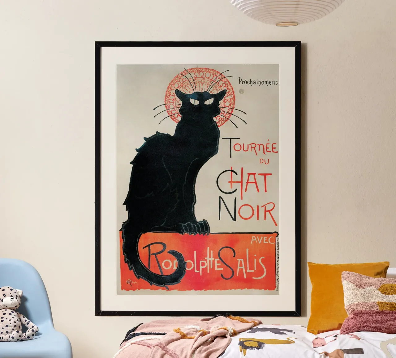 "Tournée du Chat Noir" di Théophile Alexandre Steinlen poster con telaio in alluminio da Art History