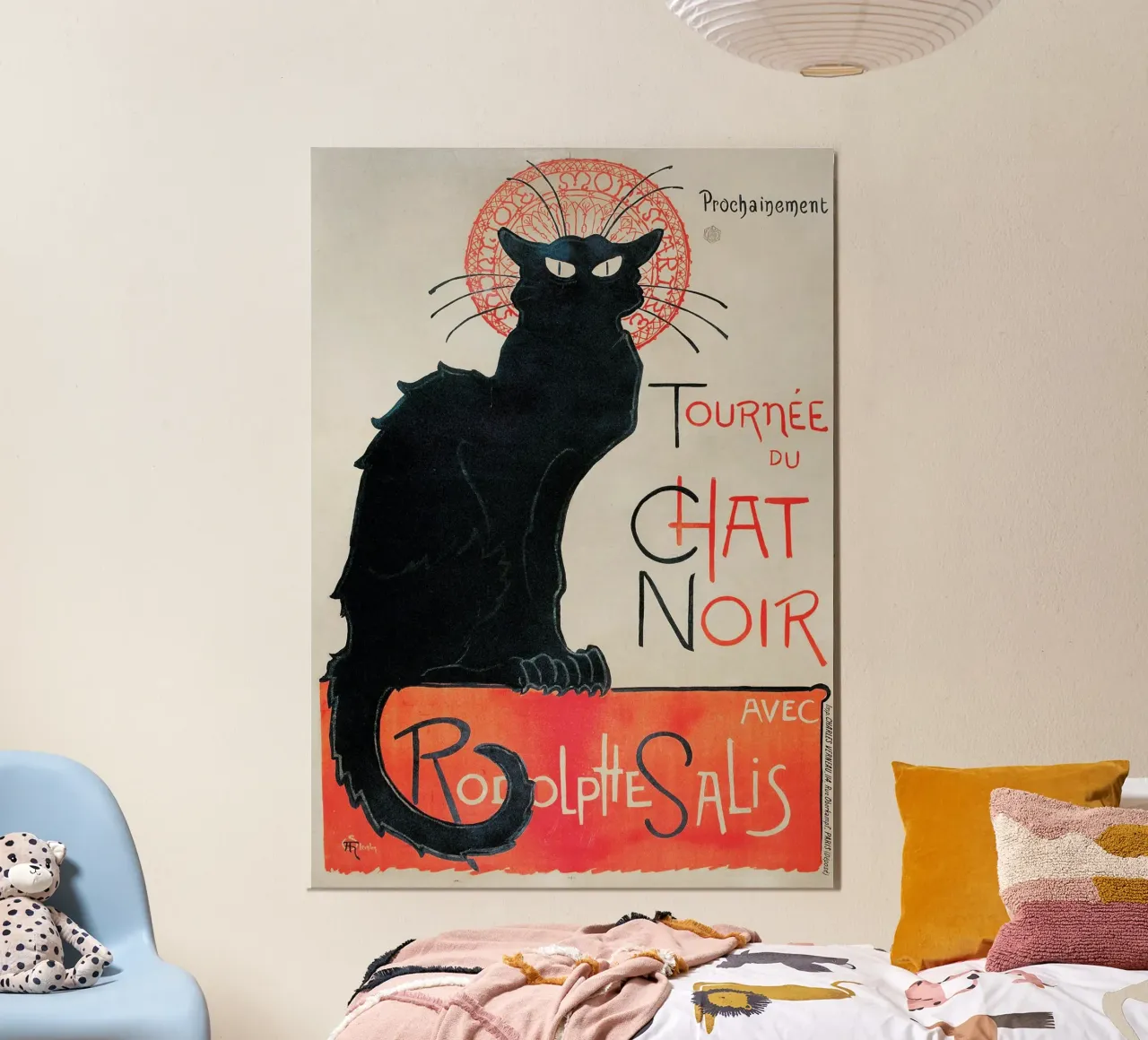 "Tournée du Chat Noir" di Théophile Alexandre Steinlen poster con telaio in alluminio da Art History