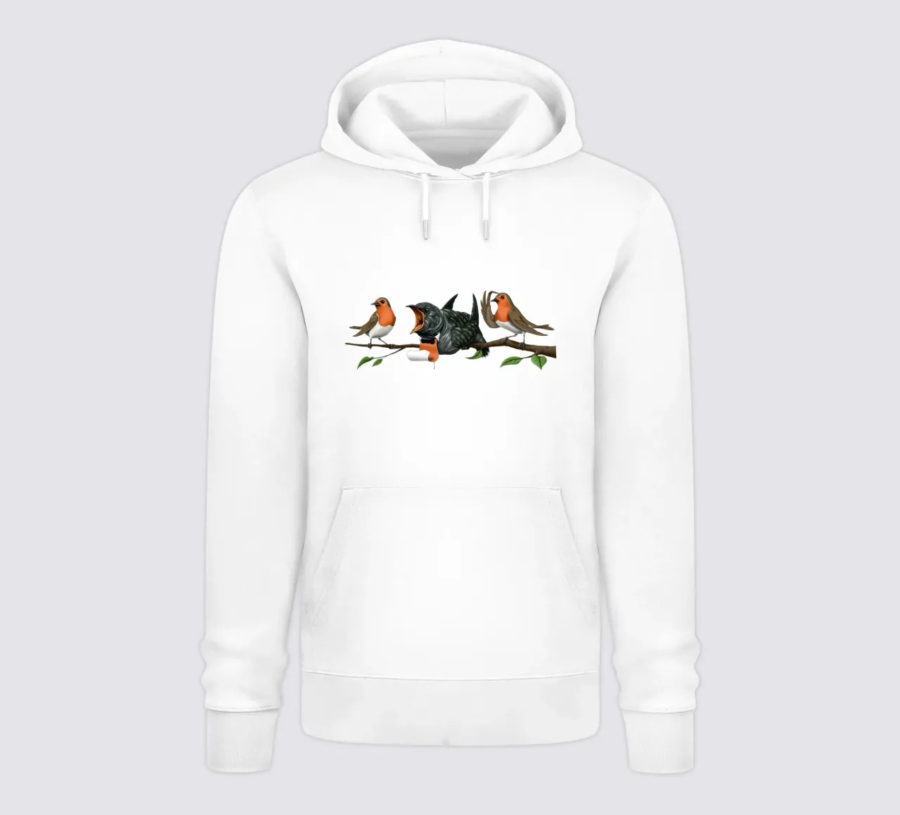 Cock Robin (Wordless) felpa con cappuccio da Rob Art | Illustration