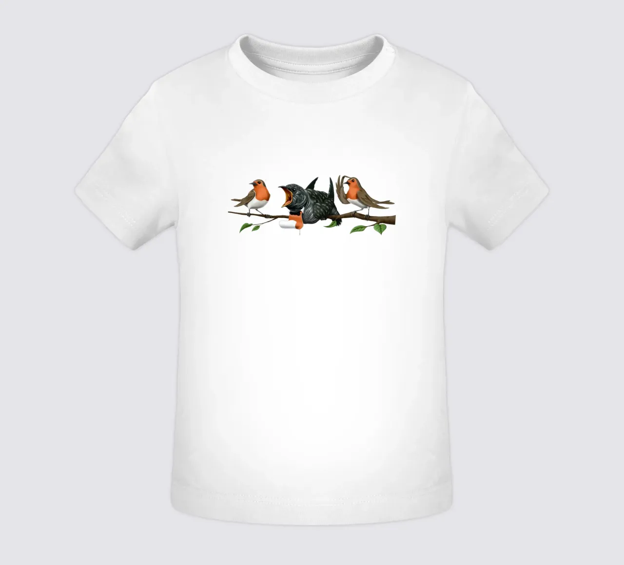 Cock Robin (Wordless) baby t-shirt by Rob Art | Illustration