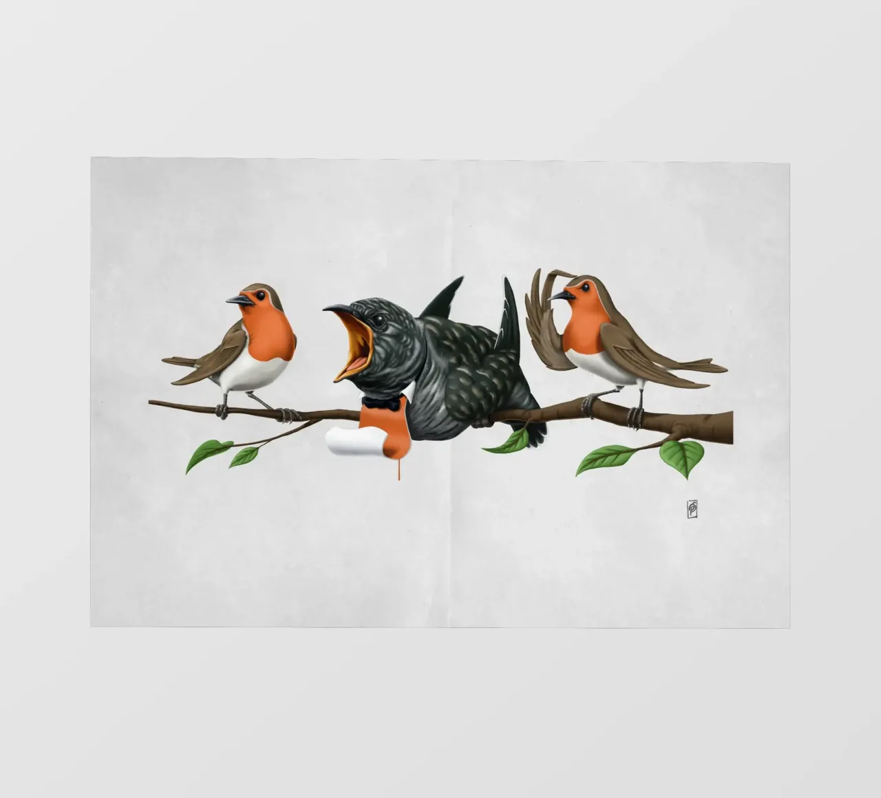 Cock Robin (Wordless) pellicola backlit da Rob Art | Illustration