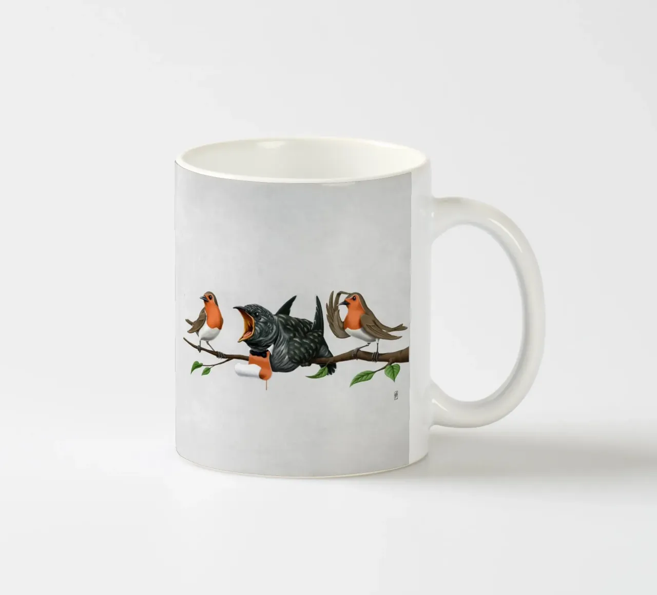 Cock Robin (Wordless) tazza in ceramica da Rob Art | Illustration