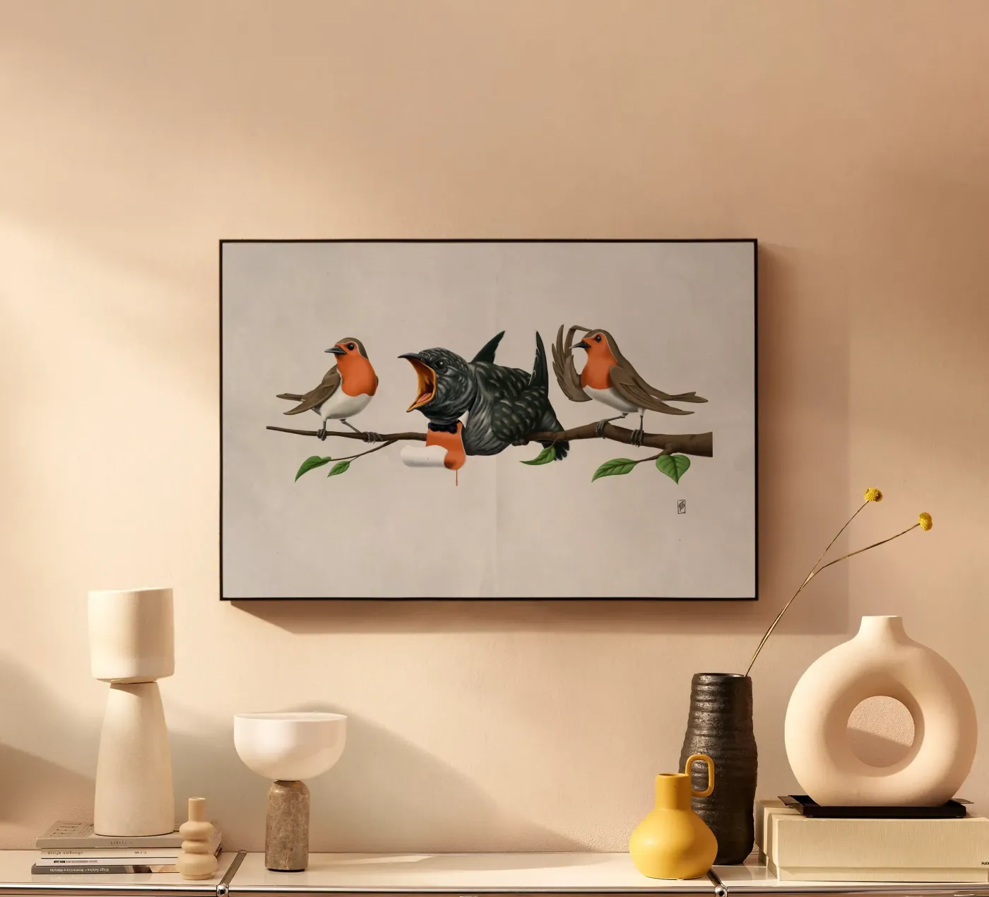 Cock Robin (Wordless) plexiglass da Rob Art | Illustration
