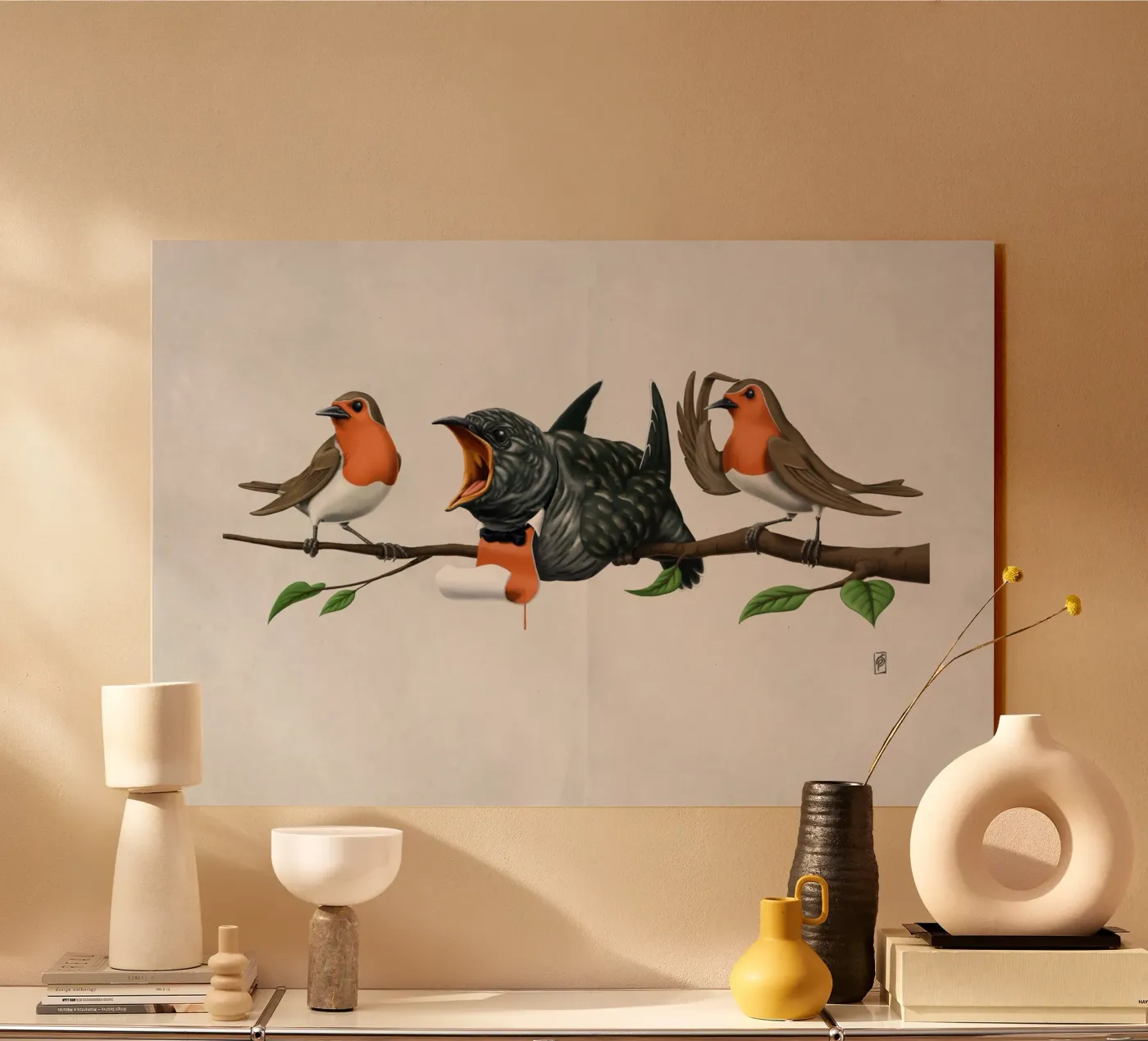 Cock Robin (Wordless) plexiglass da Rob Art | Illustration