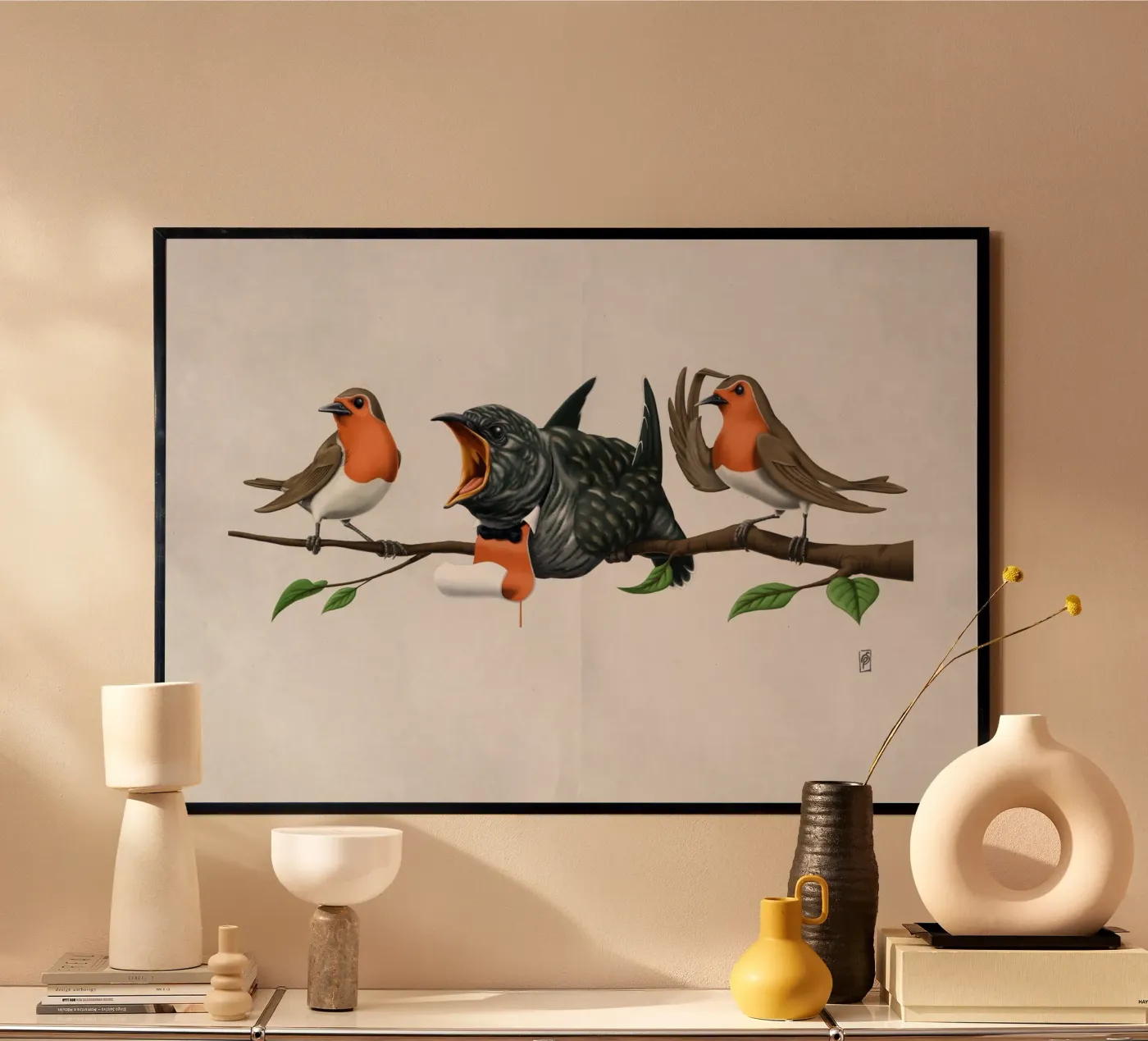 Cock Robin (Wordless) poster da Rob Art | Illustration