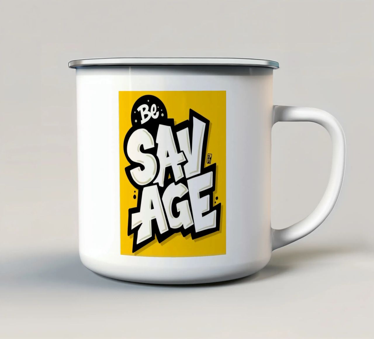 Selvaggio tazza in smalto da quote design