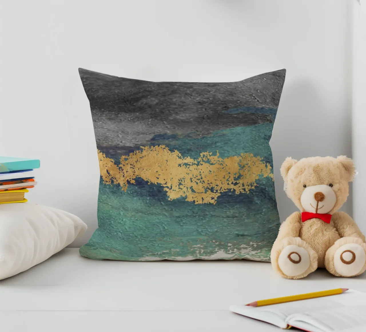 abstract texture gold cuscino da vintageshop