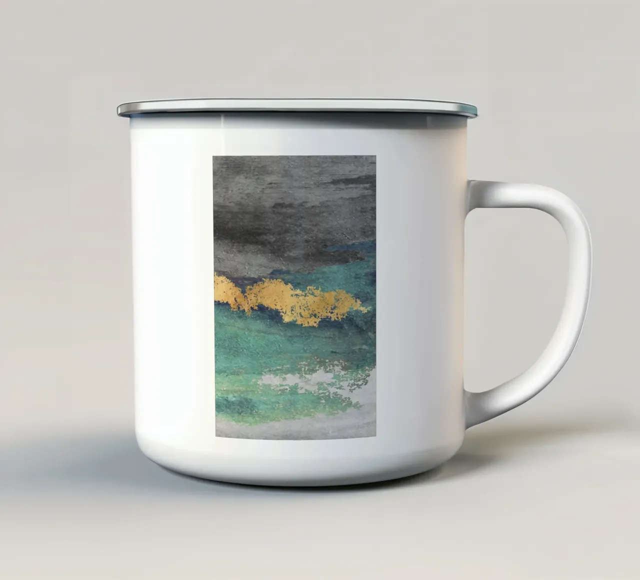 abstract texture gold tazza in smalto da vintageshop