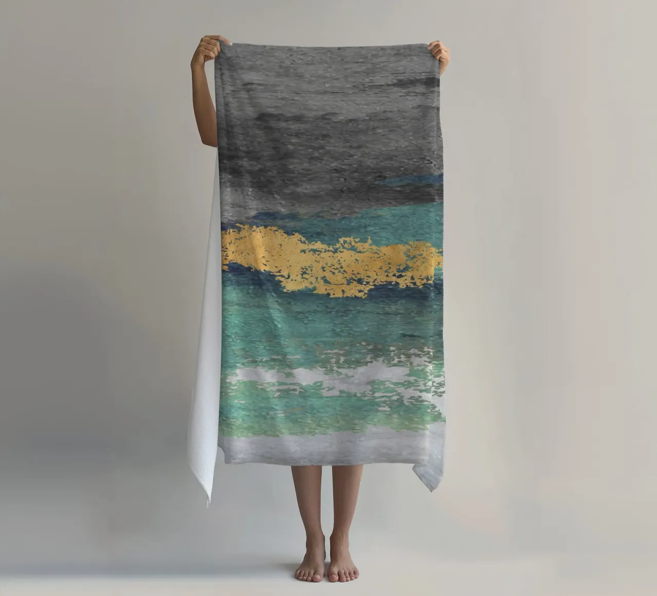 abstract texture gold telo mare da vintageshop