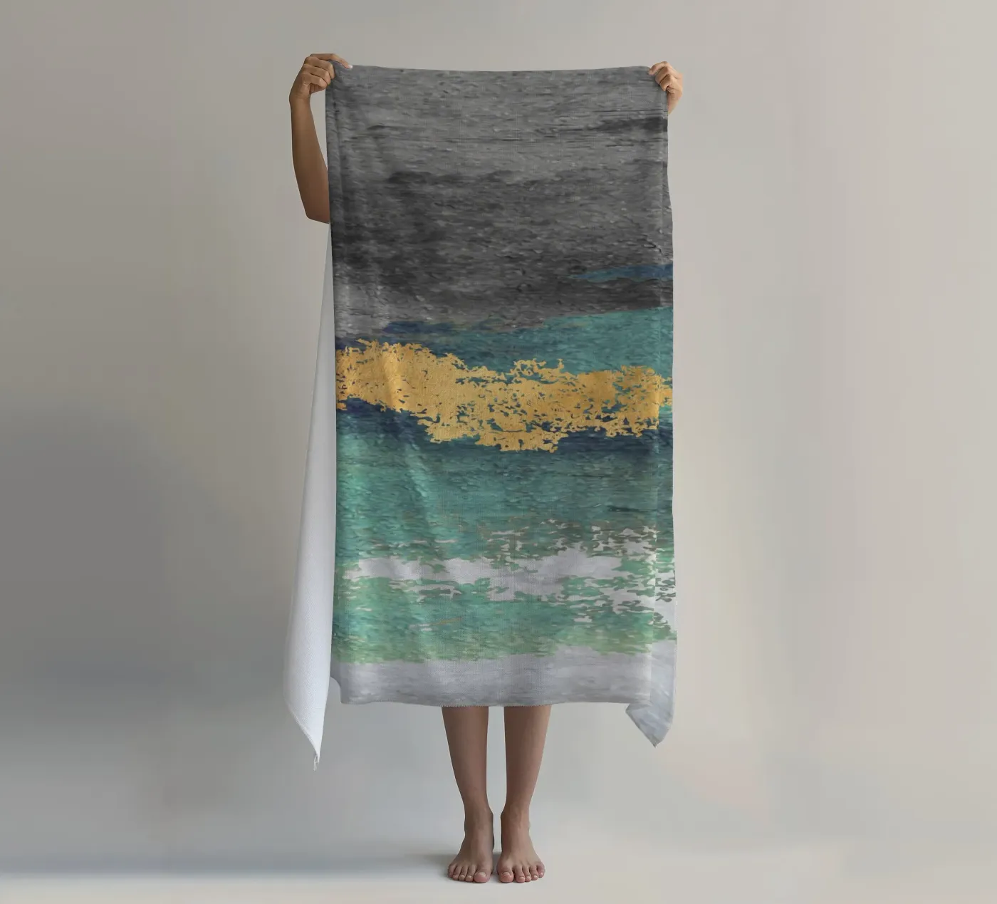 abstract texture gold telo mare da vintageshop