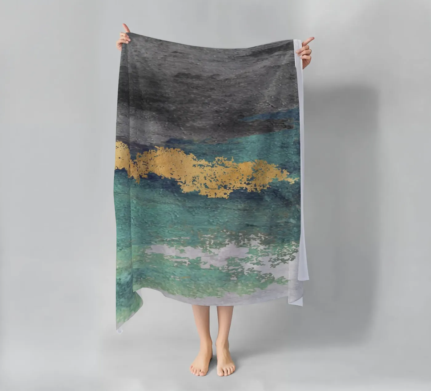 abstract texture gold telo mare da vintageshop