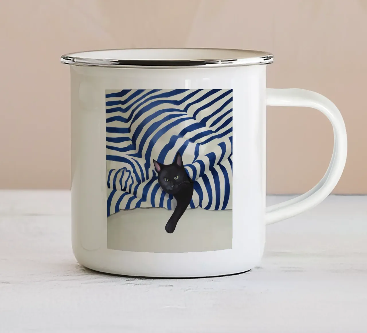 Out of Line tazza in smalto da Flow Line