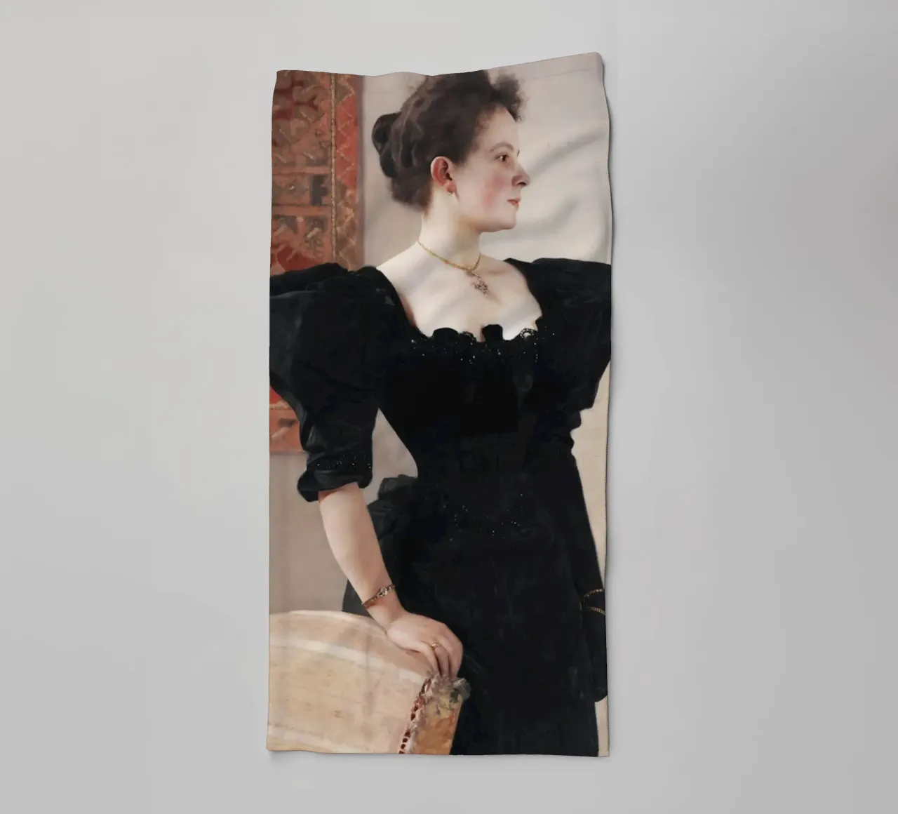 Le portrait d'une dame de Gustav Klimt serviette de bain de Gustav Klimt ART Prints