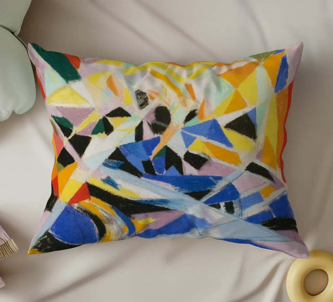 La composizione futurista di Joseph Stella cuscino da Venus Art