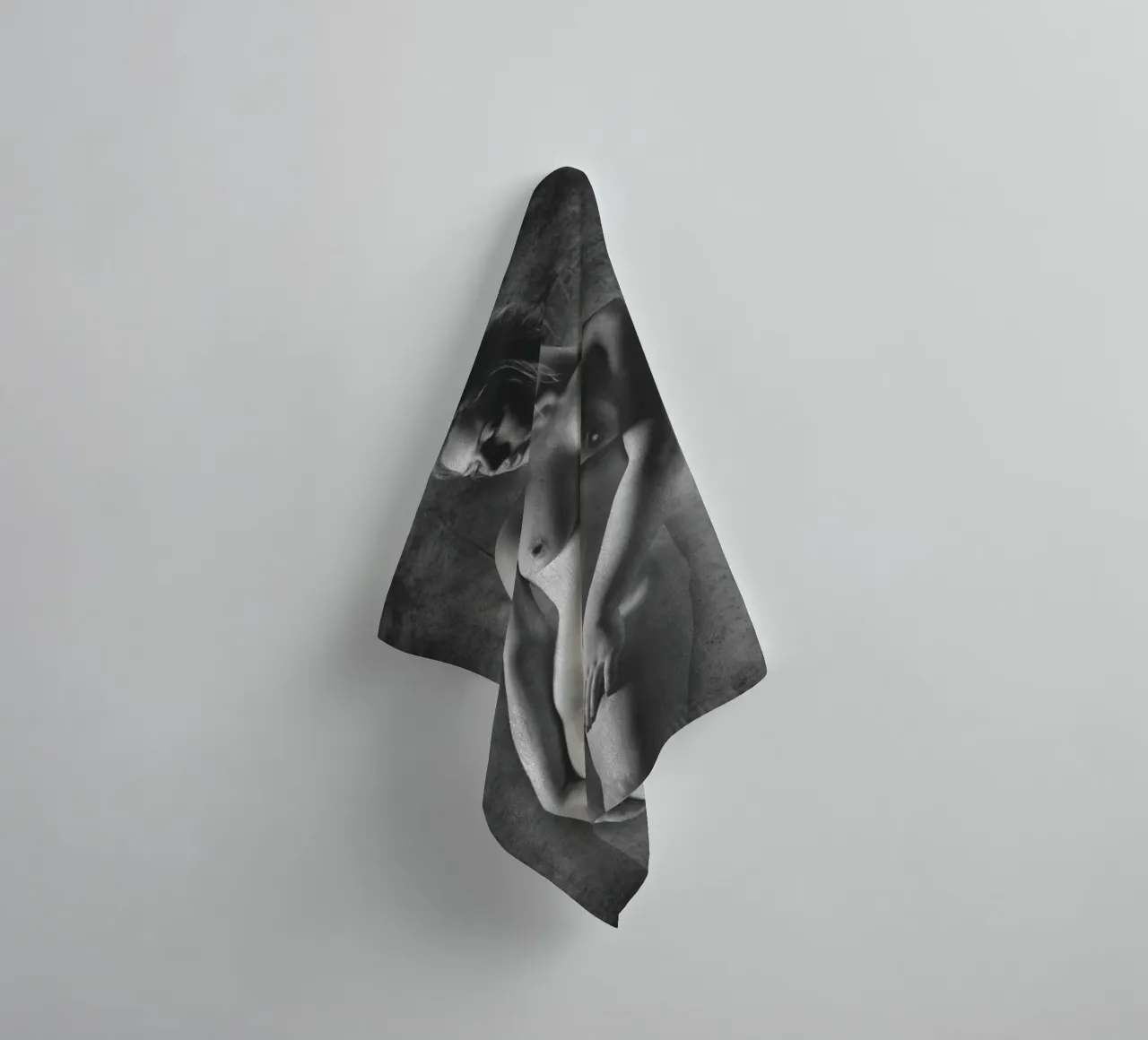 Amber Art Nude Mono towel by Dave Hare Photography